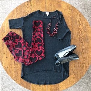 Lularoe Irma with Valentine Leggings